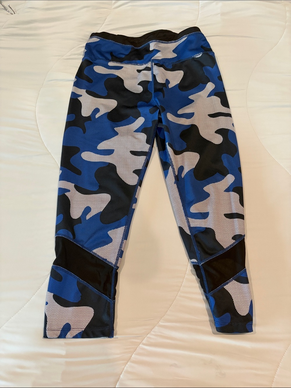 Sam Edelman Blue Black Cropped Camo Leggings